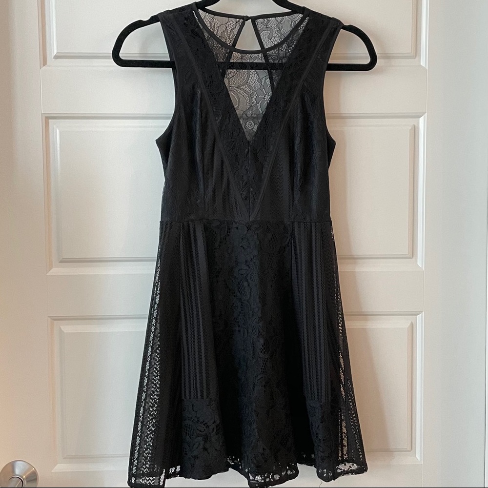 BCBG black lace cocktail dress